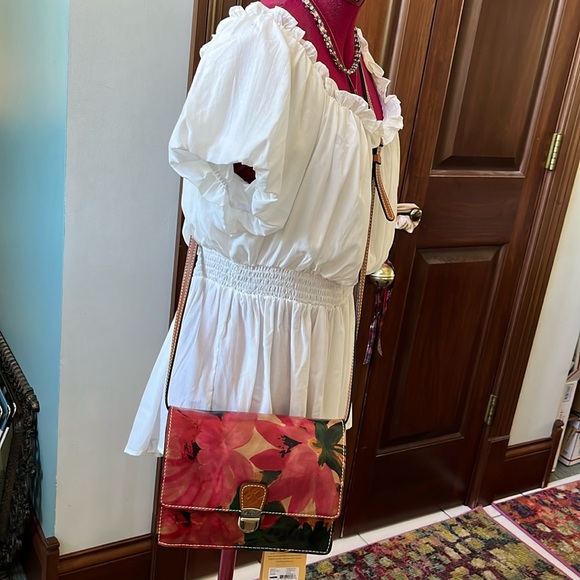 Patricia Nash Crossbody Shoulder bag NWT Floral multicolored hand painted print - Picture 3 of 13